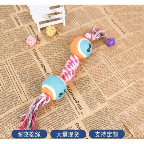 Pet Educational Toys Dog Cat Toys Cotton Rope with Ball Toys Training Tools 1Pcs