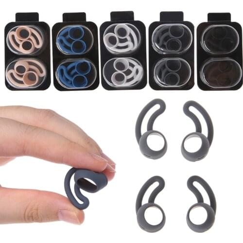 2 Pairs Earphone Silicone Case Replacement Soft Silicone Antislip Earbuds Hook Eartips for Beatsx Urbeats Beats TOUR Ear Tips