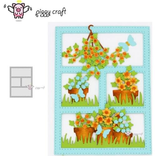 Piggy Craft metal cutting dies cut die mold Photo card frame Scrapbook paper craft knife mould blade punch stencils dies