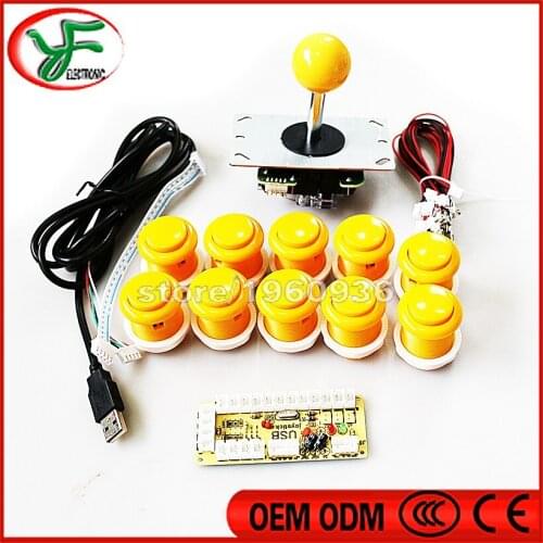 Zero Delay USB Encoder to PC+1 Copy SANWA Joystick +2 Built-in microswitch push button for Arcade game Kit parts Free shipping