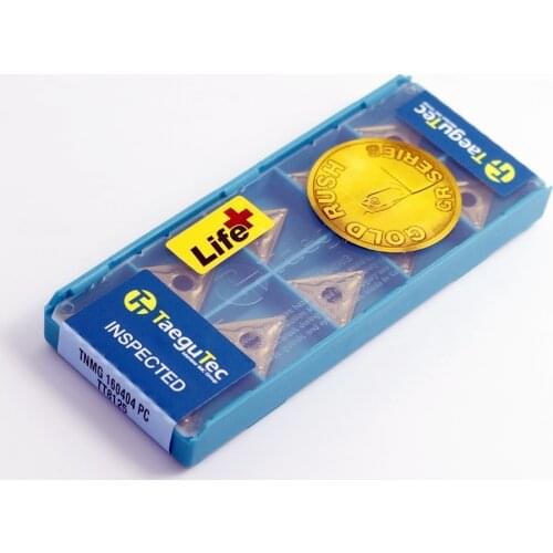10pcs TNMG 160404 PC TT8125 TaeguTec cnc Lathe Carbide Negative Triangular Inserts Cutting Tools from Iscar