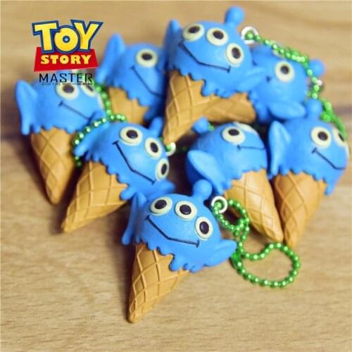 12piece 4.5cm Toy story the robot ALIEN ice cream pvc figures toys Alien Cartoon figures model ornaments