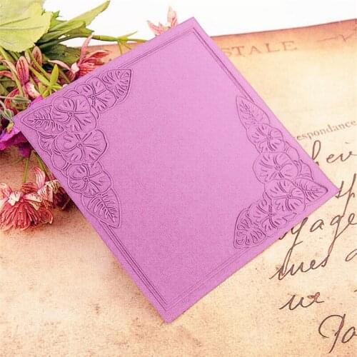 15x15 flower border Embossing folders Plastic bump Scrapbooking DIY Template Fondant indentation Cake Photo Album Card Make