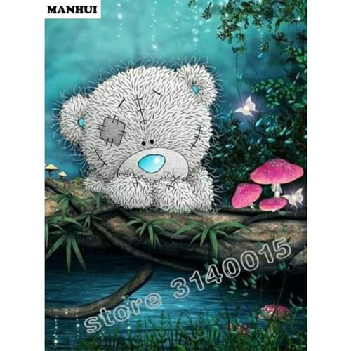 3D DIY Diamond Painting Lovely Bear 100% full square drill Cross Stitch Embroidery rhinestones Home Decoration ABC312