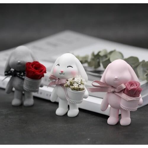 3D animals mold Rabbit bunny silicone soap mold animal candle aroma mould soap making Mold