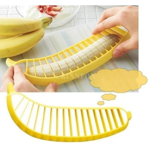 500Pcs/Lot Practical Banana Slicer Cutter Chopper Fruit Salad Vegetable Peeler Kitchen Tool