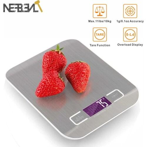 LCD Display Digital Scales 5kg 10kg 1g Weights Scale Stainless Steel Electronic Balance Measure Tools Kitchen Scale Libra