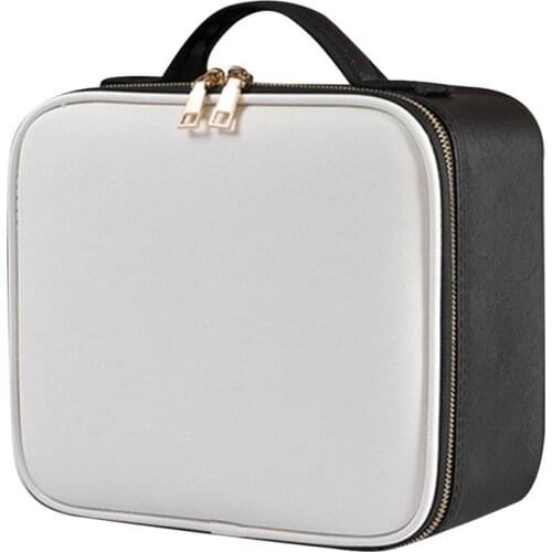 Coofit Fashion PU Leather Cosmetic Case Creative Multiple Compartments Makeup Bag Toiletry Bag For Travel Cosmetic Storage Bags