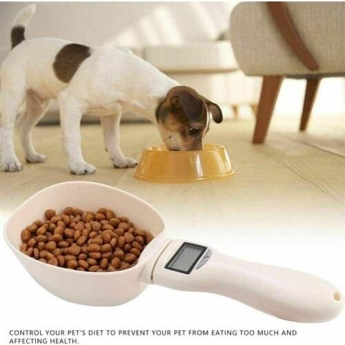 Pet Food Scale Cat Measuring Bowl Spoon With Digital Display 250ml Electronic Measuring Tool