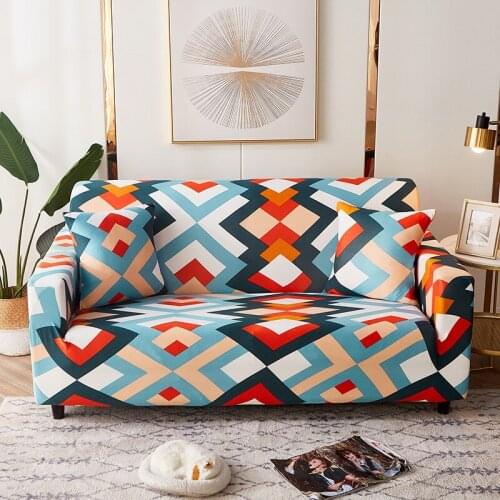 Geometric Mandala Elastic Chair Sofa Protector Cover for Living Room Stretch Slipcovers L Shape Corner Couch Sofa Covers Hot