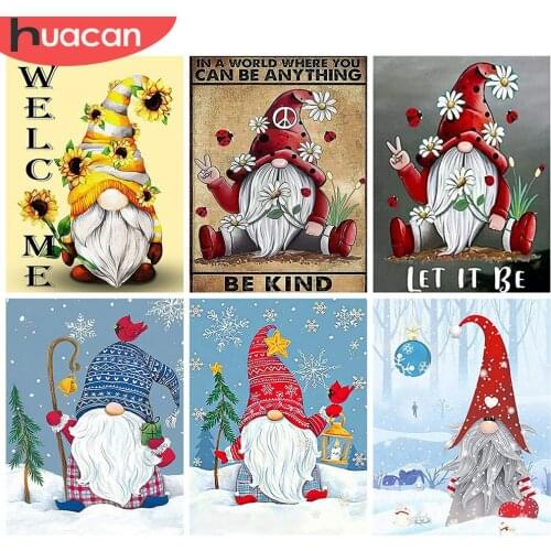 HUACAN Full Square/Round Diamond Painting 5d Christmas DIY Diamond Embroidery Santa Claus Mosaic Needlework Home Decor