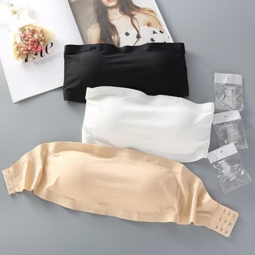 Ice Silk Bodysuit Underwear For Girl Breast Wrapped Vest With Adjustable Button Lingerie Bralette Sexy Push Up Bra Plus Size