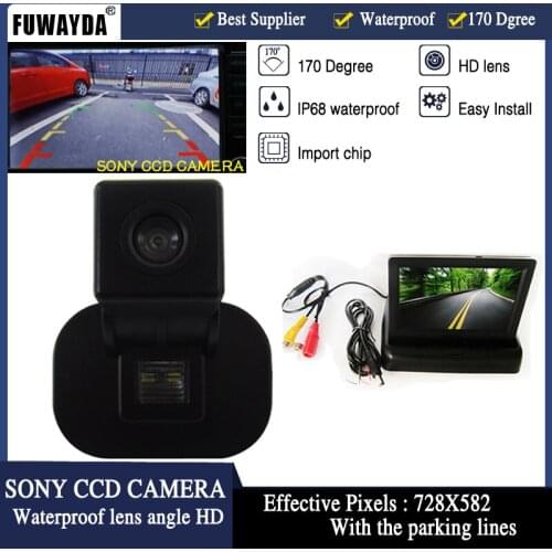 FUWAYDA HD CCD Car Rear View Camera With 4.3 inch Car Rearview Monitor For KIA FORTE /Hyundai Verna /Hyundai Solaris Sedan