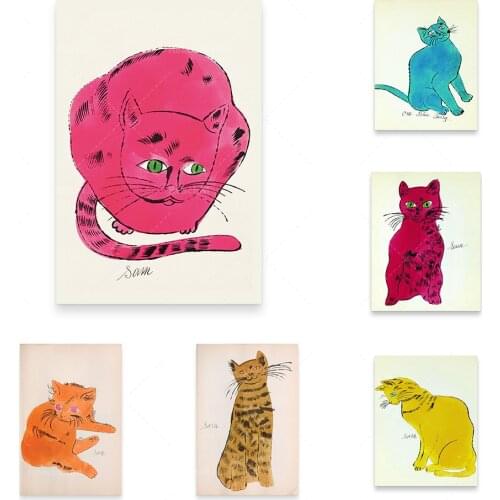Cats-Andy Warhol estampes, estampes animalières, estampes pop art, estampes d'art, art contemporain, affiches d'art
