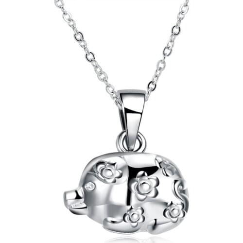 Creative Chinese Style Jewelry 925 Sterling Silver Fuxing Pig Pendant Women 's Individual Necklace Retro Birthday Gift