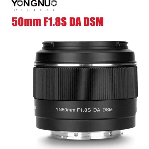 Yongnuo 50mm F1.8 F1.8S DA DSM Lens for Sony E Mount APS-C A6300 A6400 A6500 Cameras Auto Foucs Lens