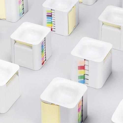 Office Supplies Desk Accessories Stationery Organizer Scratch Sticker Holder Tape Dispenser Memo Cube Box