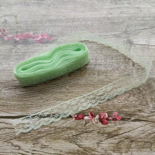 Wholesale beautiful 10 yards 22mm Fruit Green lace ribbon embroidery lace DIY jewelry decoration / clothing accessories