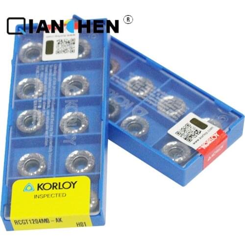 Genuine Original Korea Korloy RCGT1204MO-AK H01 RPMT08T2MOE KF5800 RPMT10T3M-Q KF5800 (10pcs/lot)Internal turning tool Inserts