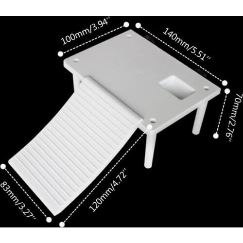 Plastic Turtle Basking Platform Reptile Ramp Ladder Climb Resting Terrace with 2PCS Suction Cups for frogs R7UB