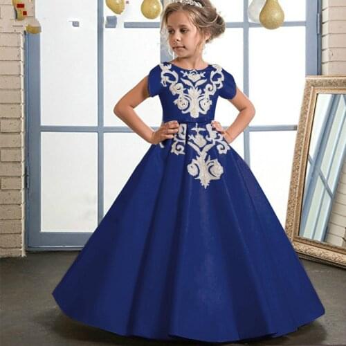 First Holy Communion Dress Girls Flower Dress Kids Prom Dress Children Baby Costume Pageant Ball Gown Vestido Evening Clothing
