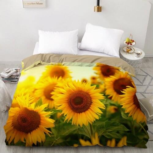 3D Duvet cover Quilt/Blanket/Comfortable Case Luxury Bedding 135 140x200 150x200 220x240 200x220 for Home Sun Flower sunshine