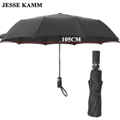 JESSE KAMM Fully-automatic Umbrellas Strong Large 23' Suit for 1-2People Unisex Compact Travel Rain Umbrella 190T Polyester
