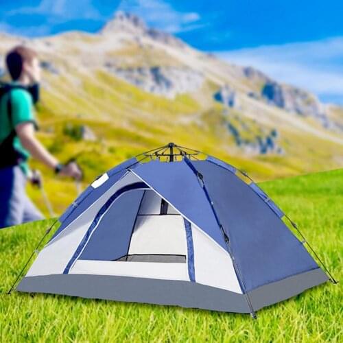 Portable Camping Tent 2 Person Family Dome Tent Backpacking Hiking Automatic Quick-opening Waterproof Sunscreen Tent Shelter