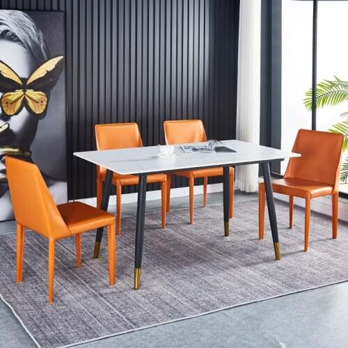 Simple Home Dinning Chair PU Leather Living Room Decoration Chair Sillas De Comedor Home Furniture Chairs 의자