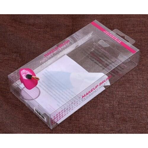 UV CMYK Printing Clear transparent PVC box for shower hooks two layers - outer box and insert ---DH40118
