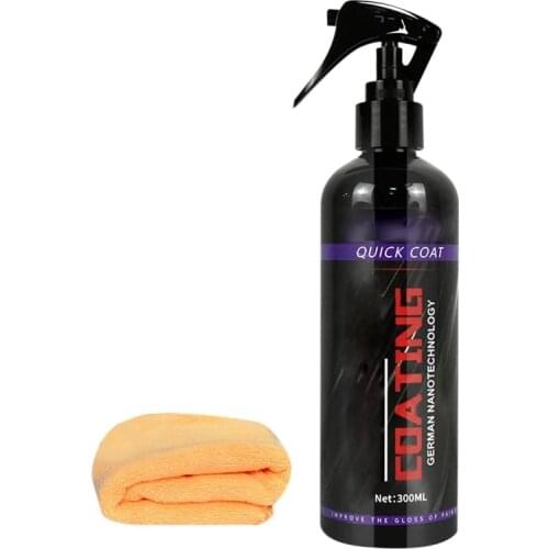 9H Hardness Car Nano Ceramic Spray Quick Coating Polish Wax Waterless Car Wash Polish Hydrophobic Liquid Glass Car Detailing