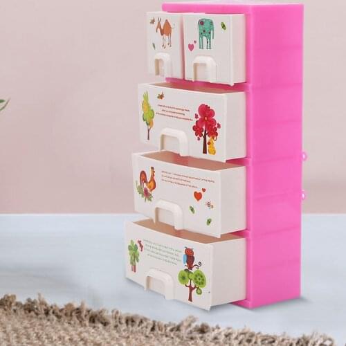 Printing Closet Wardrobe Cabinet Baby Toys For Barbie Doll Princess Bedroom Furniture Accessories