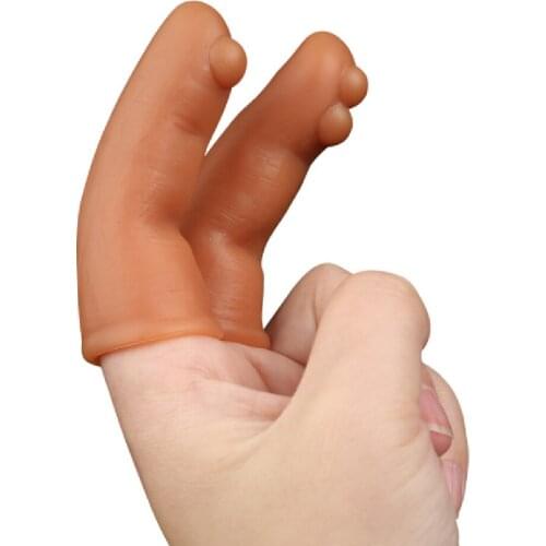 Silicone Finger Sleeves Orgasm Massage Clitoris Sex Toys For Woman G spot Stimulator Vagina Strapon Adults Products For Couples