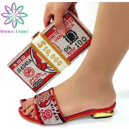 Specials Red Color Summer New Design Italian Ladies Shoes and Bag to Match High Quality Slingbacks Pumps for Garden Party