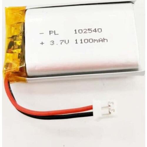 2/5/20/200/1000/10000pcs 102540 , Rechargeable 3.7V 1200mAh Li Lipo Lithium Polymer Ion Battery Pack with 2 Pin 2.0mm JST