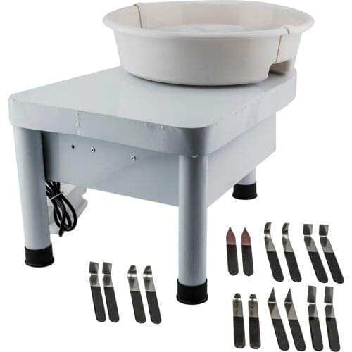 280W 25cm/9.8" For Electric Pottery Wheel + Shaping Tool for Ceramic Craft DIY 110V