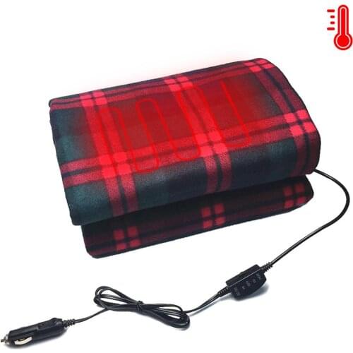 12V Car Heating Blanket Energy Saving Warm Electric Blanket For Travel Trip RV Soft Polar Fleece Winter Cold Weather Can Be Wash