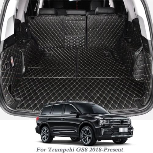 Car Styling PU Leather Trunk Mat Rear Liner Cargo For Trumpchi GS8 2018-PresentCarpet Tray Protector Pad Auto Internal Accessory