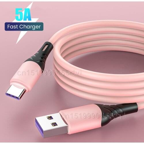 Color USB Data Cable 5A Type C Cable For Samsung s10 USB C Fast Charging Cable 1m/2m USB-C Type-C Quick Cable For Huawei Xiaomi