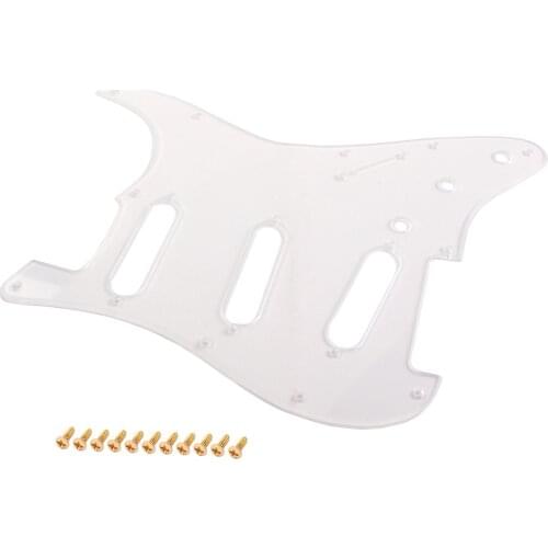1Ply PVC Guitar Pickguard Scratch Plate 11 Holes for ST Style Guitar Parts