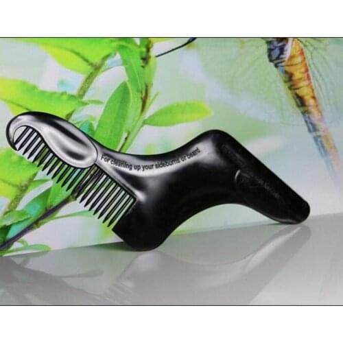 Dual-purpose Z shape beard shaper sidebums whiskers comb sidebums styling comb as facial hair care shaping tool wholesale