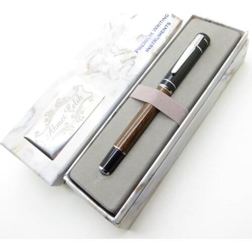 Wings Marble Deluxe R401 Wood Enamel Roller Pen | İsme Special Pen | Gift Pen