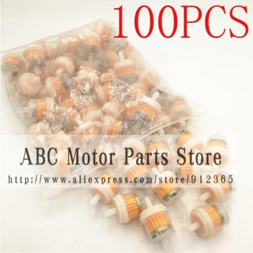 MAIZHI 100Pcs ENGINE INLINE GAS Magnetic FUEL FILTER with Magnet 1/4" 5mm 6mm Fits ATV ROKETA KAZUAM SCOOTER MOTORCYCLE