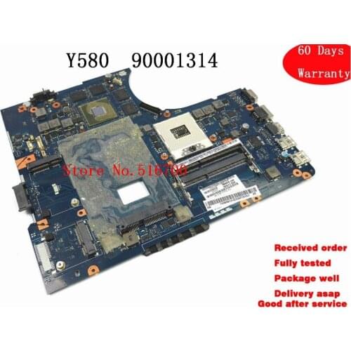 Mainboard 11S90001314 For Lenovo IdeaPad Y580 LA-8002P Laptop Motherboard 90001314 100% Fully Tested