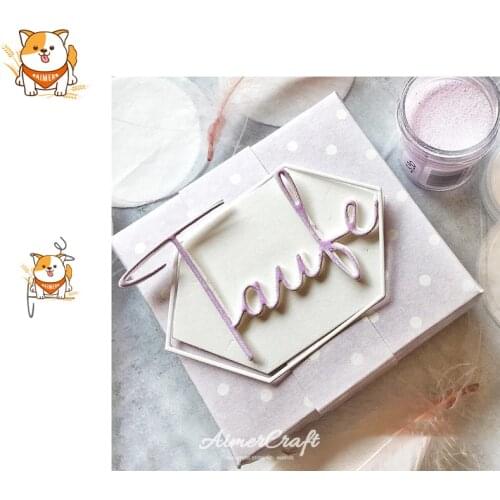 Taufe German Baptism Metal Cutting Dies Scrapbooking Stencil Decorative Embossing Craft Die Cuts Card Making New Dies For 2019