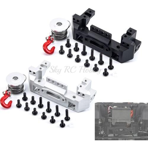 Metal Front Bumper Mount Servo Stand 25T Steering Gear Servo Winch Wheel for 1/10 RC Crawler Car Traxxas TRX4 TRX-4