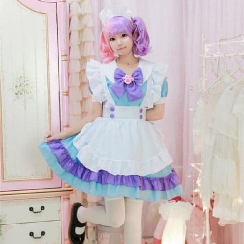 Cute Cat Lolita Maid Dress Cosplay Costume Suit for Girls Woman Waitress Maid Party Stage Costumes ecoparty