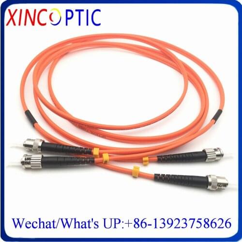 MM 62.5/125 OM1 Duplex 3.0mm PVC Orange Jacket,1/3M,ST-ST/LC/SC/FCUPC Multimode Dual Fiber Optic Patch Cord Jumper Cable