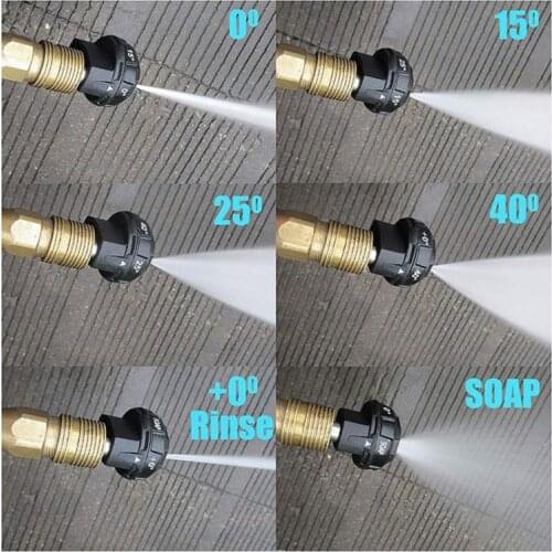 Pressure Washer Nozzle Tips 6 in 1 Changeover 1/4 Inch Quick Connect Pressure up M68B
