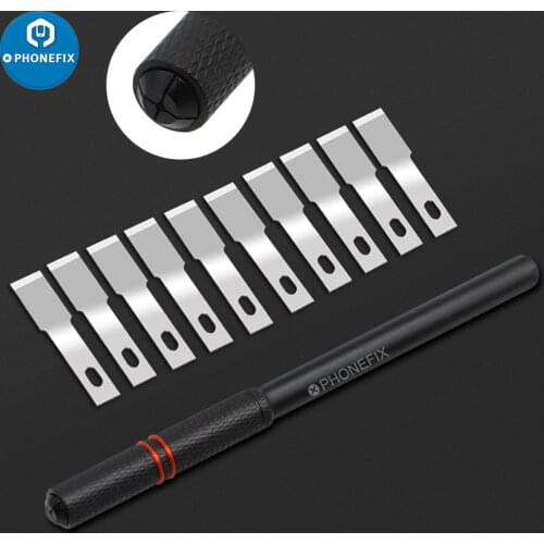 Non-Slip Metal Scalpel Knife Face ID Dot Matrix Repair Special Blade Cutter Engraving Craft knives Phone DIY Repair Hand Tools